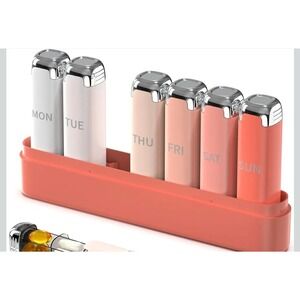 NWOT 7 Day Pill Organizer Medicine Vitamin Travel Case Daily Weekly Storage